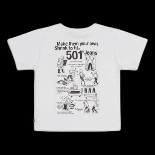 LEVI'S Levis Casual Sports Round Neck Short Sleeve White T-Shirt