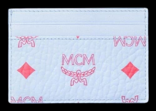 MCM Spectrum Diamond Visetos Card Case Light Blue