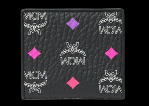 MCM Spectrum Diamond Visetos Card Case Wallet Black