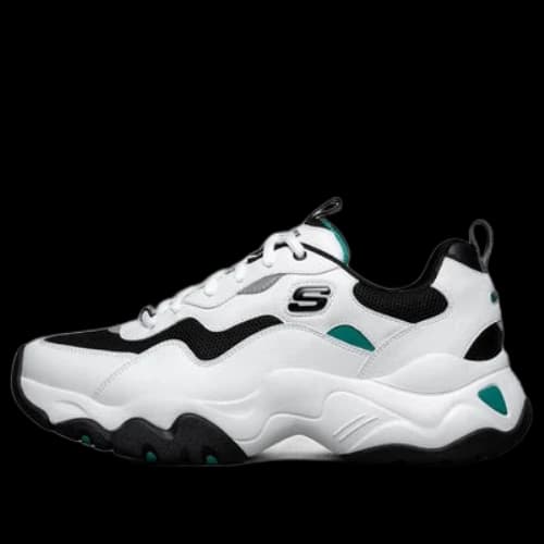 Skechers D'lites 3.0 Running Shoes White/Black/Green