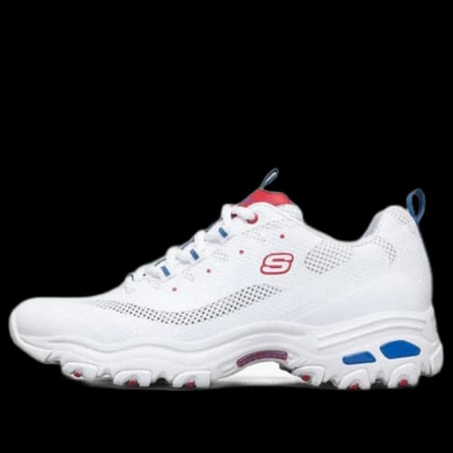 Skechers D'Lites 1.0 Low-Top Running Shoes White/Blue/Red