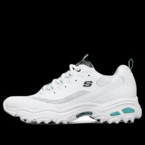 Skechers D Lites 1.0 Low Running Shoes White/Green