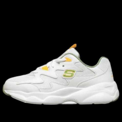 Skechers D'lites Airy Sports Shoes White/Green/Yellow (Women's)