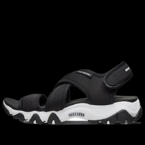 Skechers D'Lites Sandals Black/White (Women's)