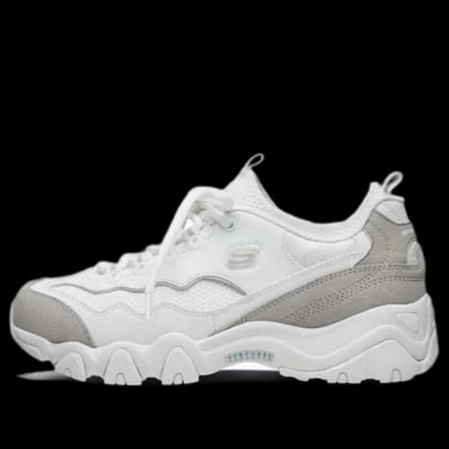 Skechers D'Lites 2.0 Low-Top Running Shoes White/Grey (Women's)