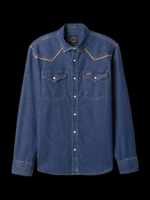 Gap x DAP Denim Western Shirt Medium Indigo