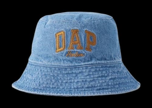 Gap x DAP Reversible Logo Denim Bucket Hat Light Indigo
