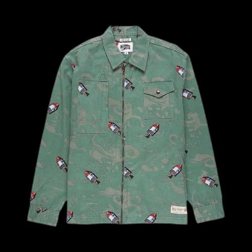 Billionaire Boys Club Space Woven Shirt 'Green'
