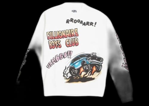 Billionaire Boys Club BB Roarr Crew Sweater White/Snow