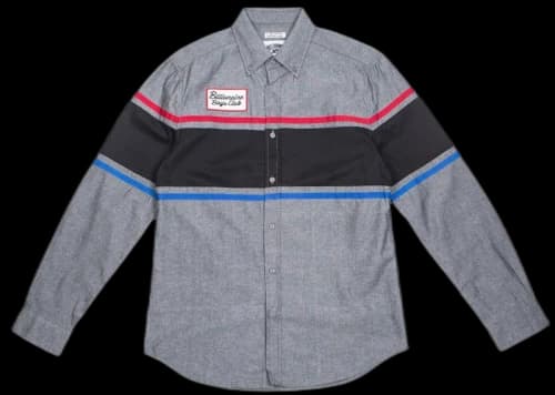 Billionaire Boys Club Service Bay Long Sleeve Woven Shirt Gray/Chambray