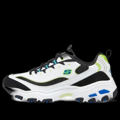 Skechers D'LITES 1.0 'White Black Neon Green'