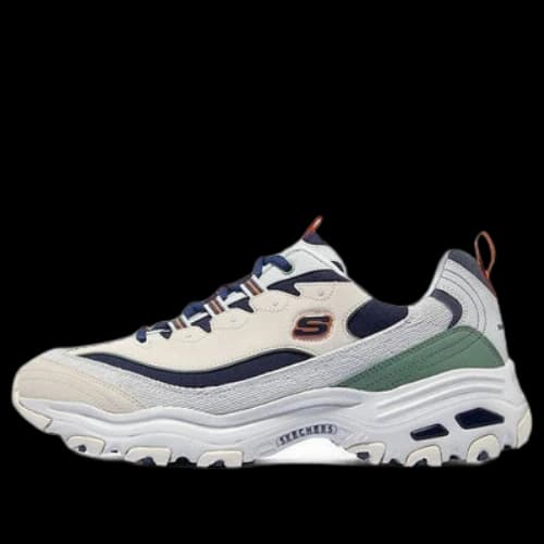 Skechers DLites 1.0 Chunky Shoes 'Beige Navy'