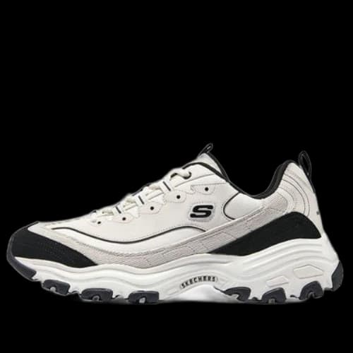 Skechers DLites 1.0 Chunky Shoes 'Beige Black'