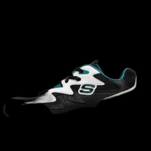 Skechers D'Lites Airy Low-Top Running Shoes White/Black/Green (Women's)