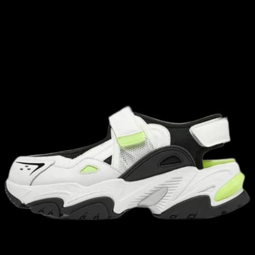 Skechers DLites Sandal 'White Black Neon Green' (Women's)