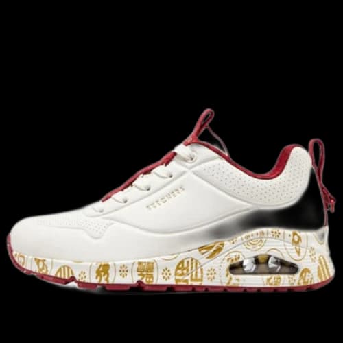 Skechers 2023 Year of the Rabbit Uno Celebrat-Airy Athletic Sneakers 'White Red Gold' (Women's)