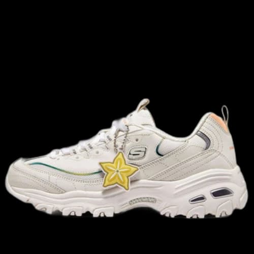 Skechers D'Lites 1.0 Shoes 'Beige White Yellow' (Women's)