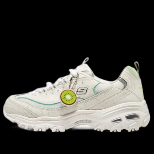 Skechers D'Lites 1.0 Shoes 'Cream White Green' (Women's)