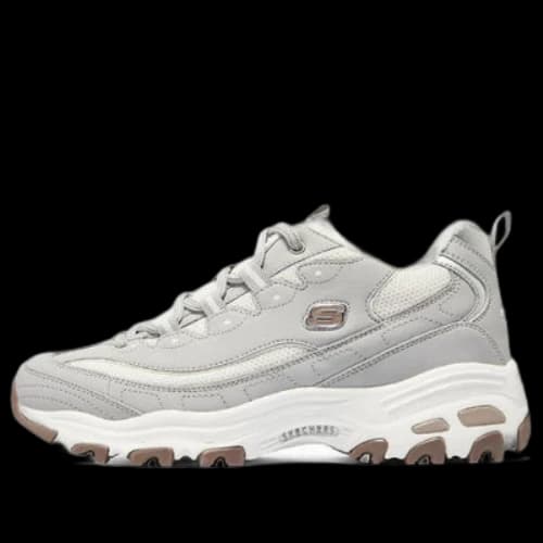 Skechers D'lites-looking Glass Marathon Running Shoes 'Grey White Brown' (Women's)