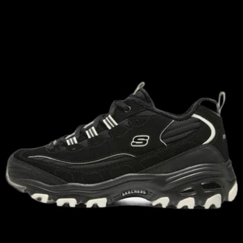 Skechers D'Lites Zip Along Shoes 'Black' (Women's)