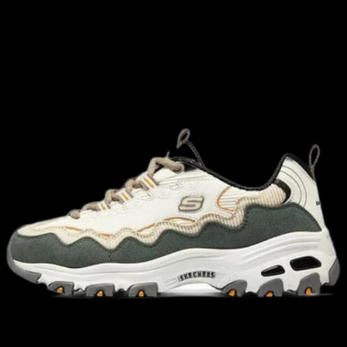 Skechers D'Lites - Biggest Fan Shoes 'White Olive Green' (Women's)