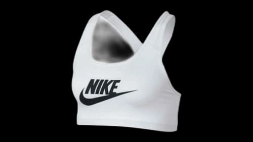 Nike Women's Swoosh Logo Training Sports Bra White