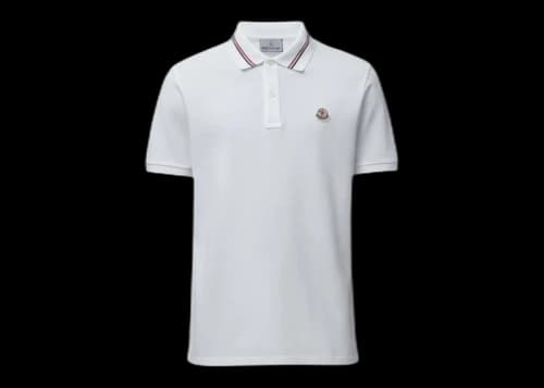 Moncler Logo Polo Shirt White