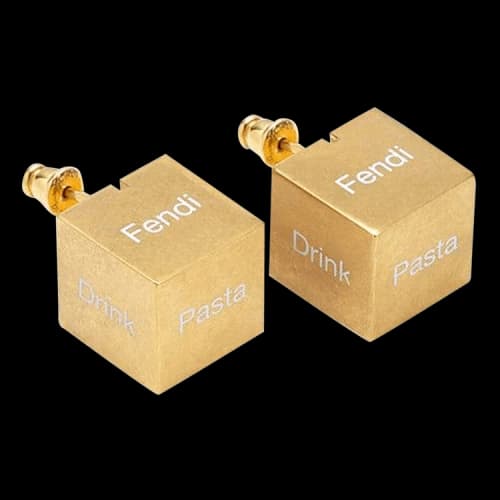 Fendi Signature Earrings 'Oro/Bianco'