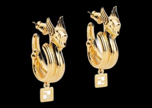 Fendi x FRGMT x Pokemon Metal Earrings Gold