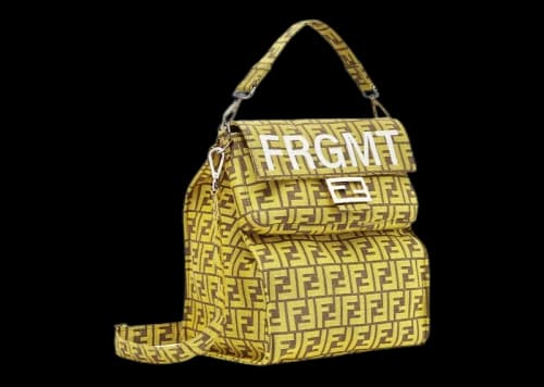 Fendi x FRGMT FF Fabric Bag Baguette Foldable Yellow
