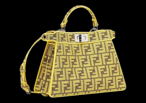 Fendi x FRGMT FF Fabric Bag Peekaboo ISeeU Yellow