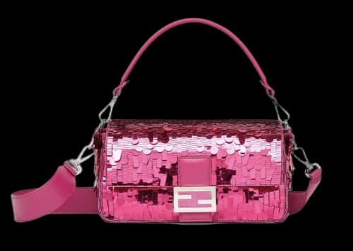 Fendi Sequined Baguette Pink