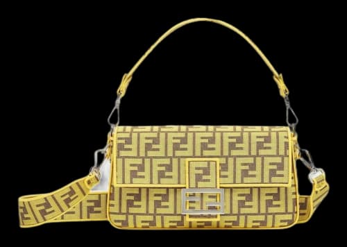 Fendi x FRGMT FF Fabric Bag Baguette Yellow
