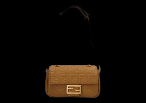 Fendi Baguette Midi Shoulder Bag Brown