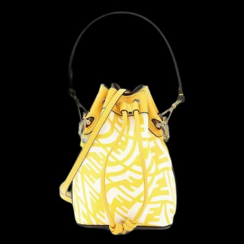 Fendi Mini Mon Tresor Canvas Bag 'Mimosa/Bianco'