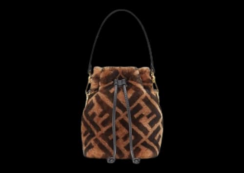 Fendi Mon Tresor Mini-Bag In Brown Sheepskin Brown