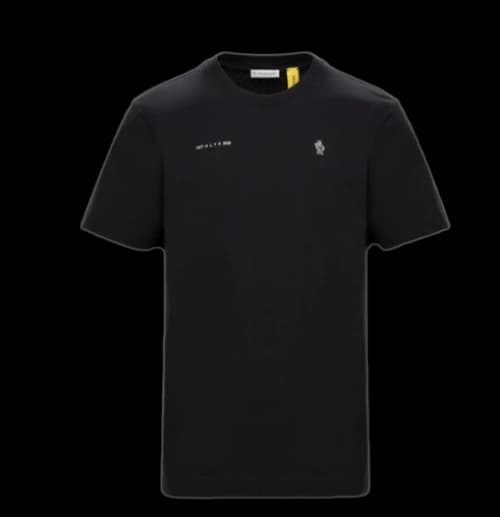 Moncler Logo Print Oversized T-shirt Black