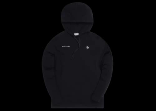 Moncler x 1017 Alyx 9SM Jersey Double Logo Hoodie Black