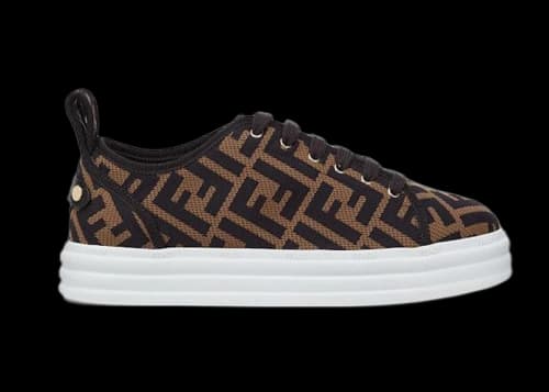 Fendi Tech Fabric Flatform Brown