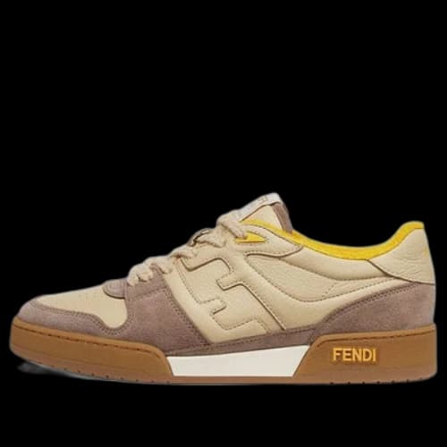 FENDI Match Low Top Suede 'Yellow Beige' (Women's)