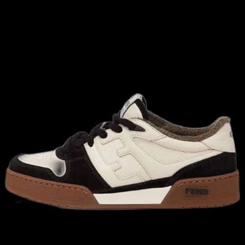 FENDI Match Low Top Suede 'Black Beige' (Women's)