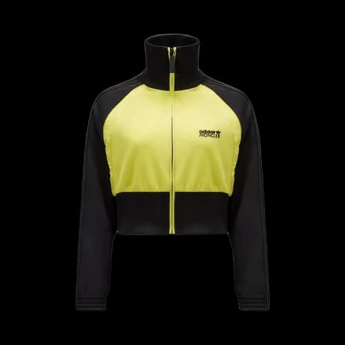 Moncler x adidas Acetate Zip Up Sweatshirt 'Black/Yellow'