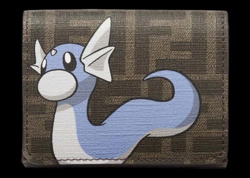 Fendi x FRGMT x Pokemon FF Fabric Wallet Brown