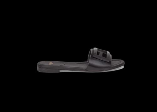 Fendi by Marc Jacobs Baguette Slides Black Leather