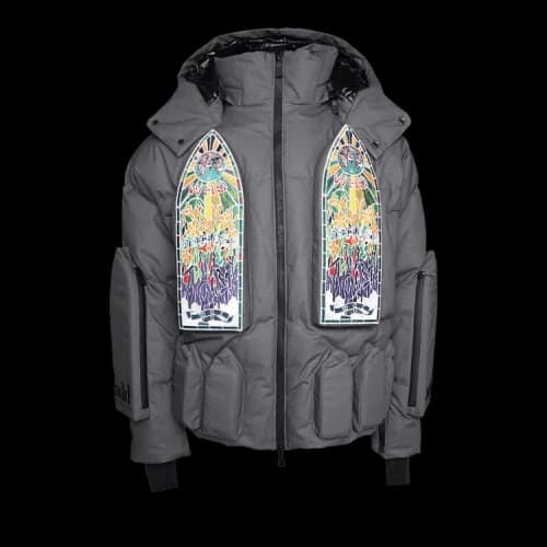 Who Decides War x Add Down Bomber With Detatchable Hood 'Grey'