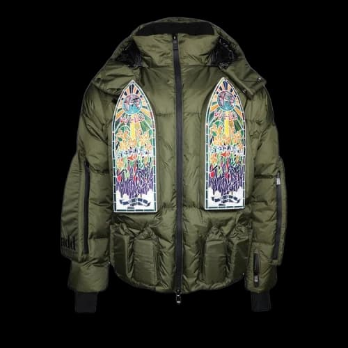 Who Decides War x Add Skiwear Down Bomber With Detachable Hood 'Olive'