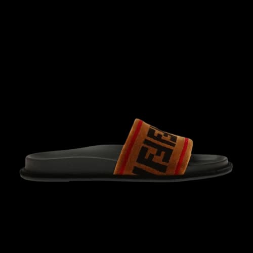 Fendi Weave Slide 'Black Brown Red' (Women's)