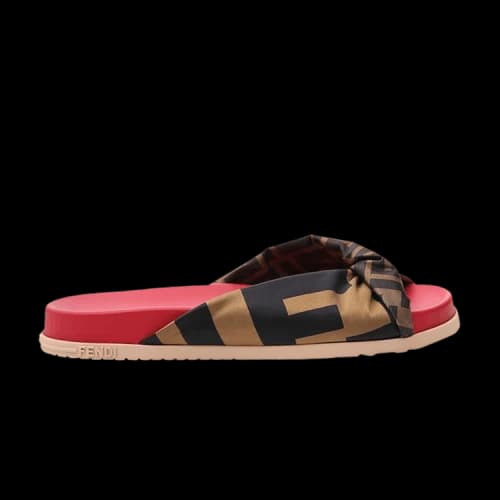 Fendi Twist Slides 'FF Print - Tob Black' (Women's)