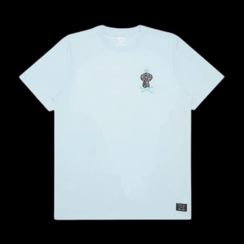 Stussy Skull Crown Triangle Tee 'Light Blue'