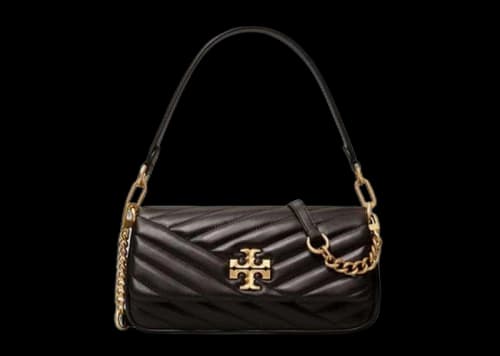 Tory Burch Small Kira Chevron Flap Shoulder Bag Black